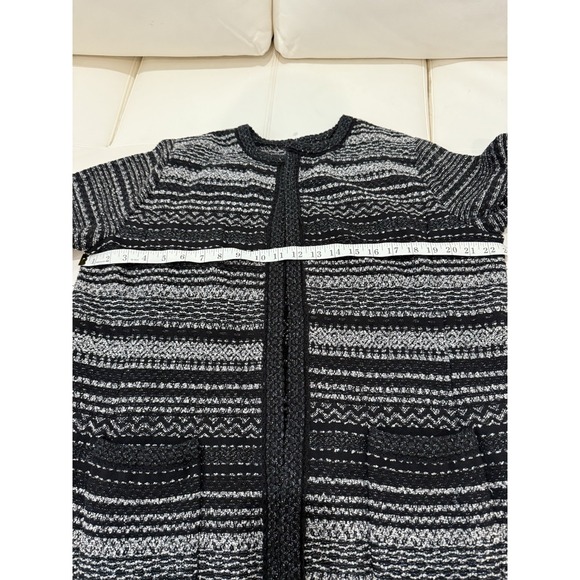 Talbots Cardigan Women XL Black Knit Sweater Shawl Neck Heavyweight Open Front - Picture 11 of 12